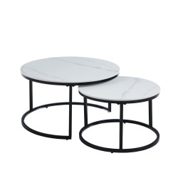 Mesa (mármol blanco) 80 + 60