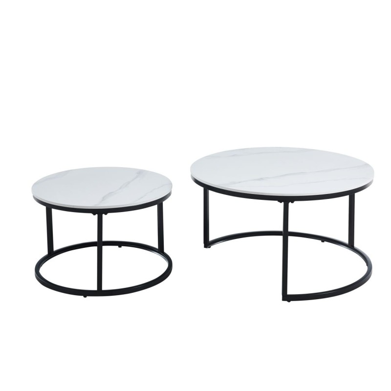 Mesa (mármol blanco) 80 + 60