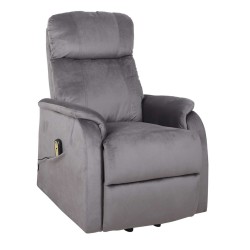 Electric reclining lounge chair (velvet) / gray
