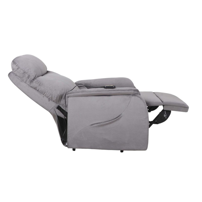 Electric reclining lounge chair (velvet) / gray
