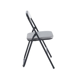 Folding velvet chair (gray)