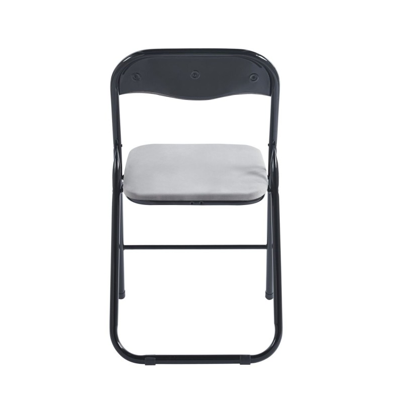 Folding velvet chair (gray)