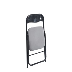 Silla plegable de terciopelo (gris)