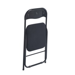 Folding velvet chair (black)