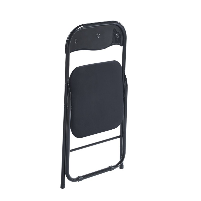 Folding velvet chair (black)
