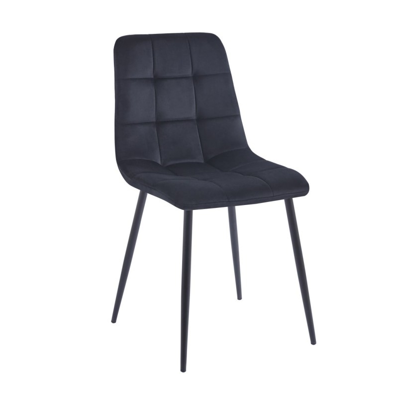 Velvet chair (black)