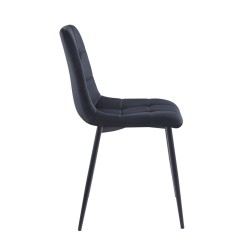 Velvet chair (black)
