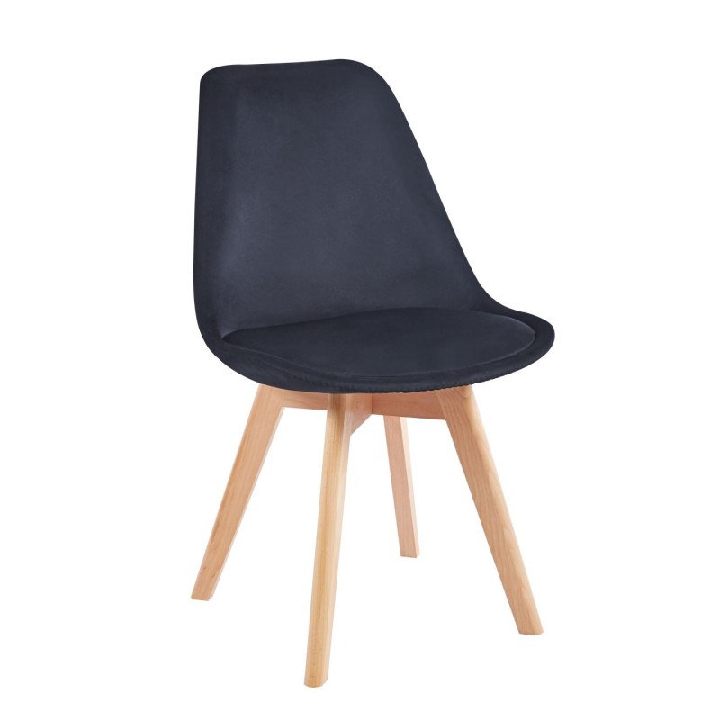Velvet chair (black)