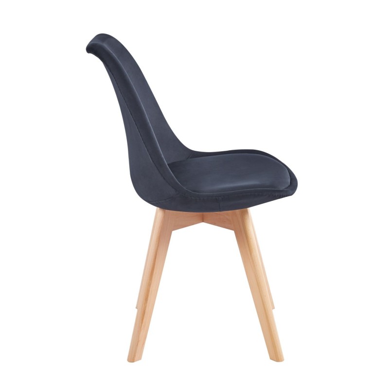 Velvet chair (black)