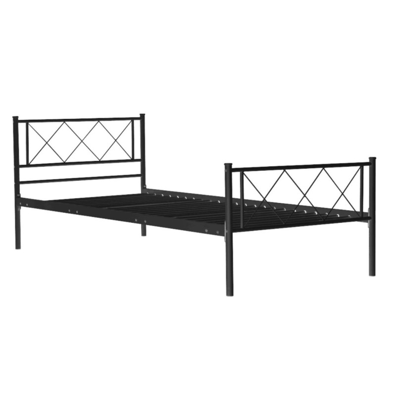 Cama de metal 90x200 (negra)