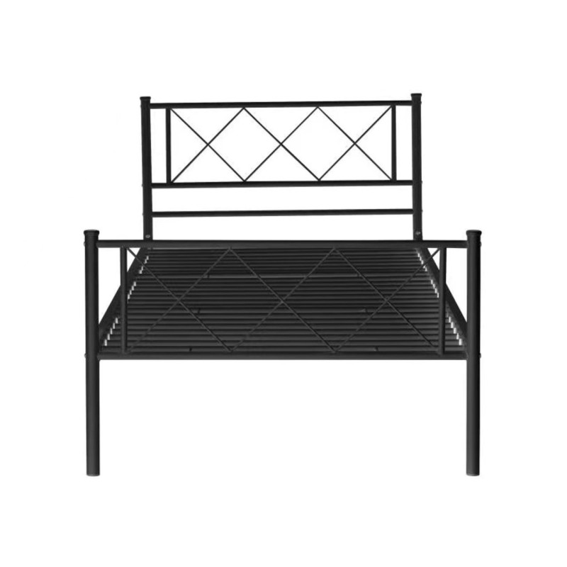 Cama de metal 90x200 (negra)