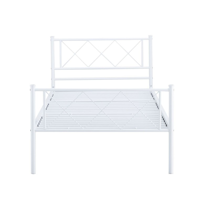 Cama de metal 90x200 (blanca)