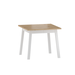 Extendable table (artisan oak/white) 90x90(125)