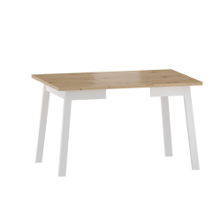 Mesa extensible (roble artesano/blanco) 90x90(125)