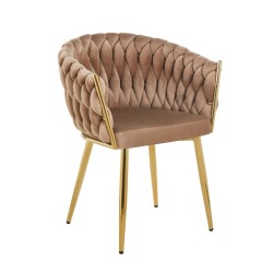 Silla de terciopelo (capuchino) - estructura dorada