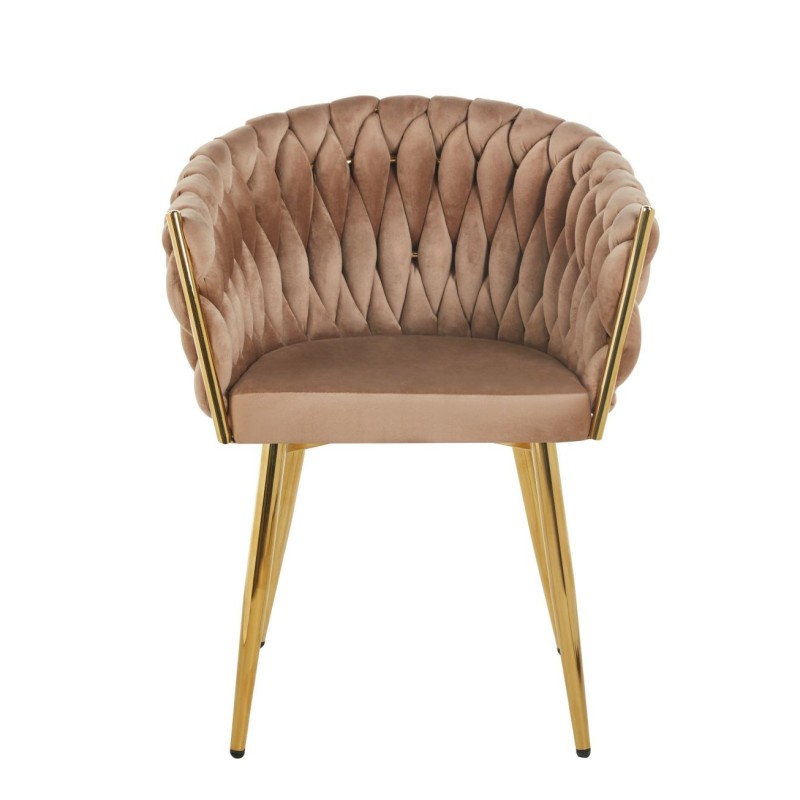 Silla de terciopelo (capuchino) - estructura dorada