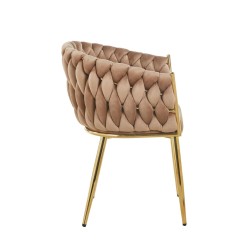 Silla de terciopelo (capuchino) - estructura dorada