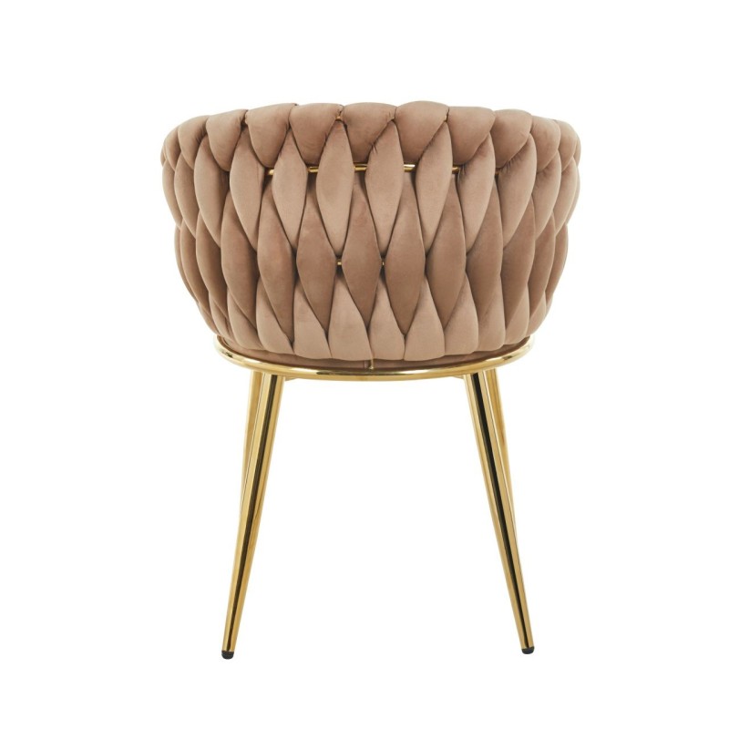 Silla de terciopelo (capuchino) - estructura dorada