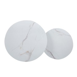 Mesa (mármol blanco) 80 + 60