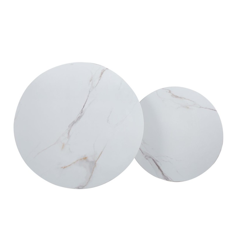 Mesa (mármol blanco) 80 + 60