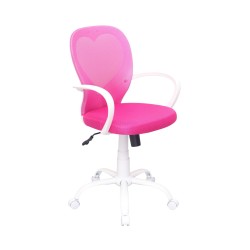 (QZY-1447) Silla giratoria (rosa)
