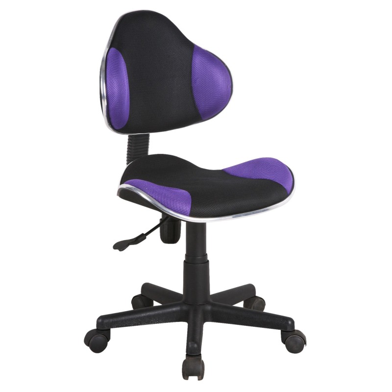 (QZY-G2B) Silla giratoria (morado/negro)