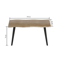 Mesa extensible (roble natural) 89x150(210)