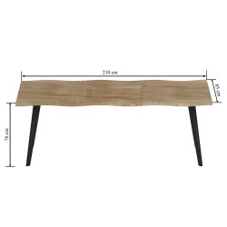 Mesa extensible (roble natural) 89x150(210)