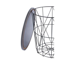 Ława (szara + czarny stelaż)