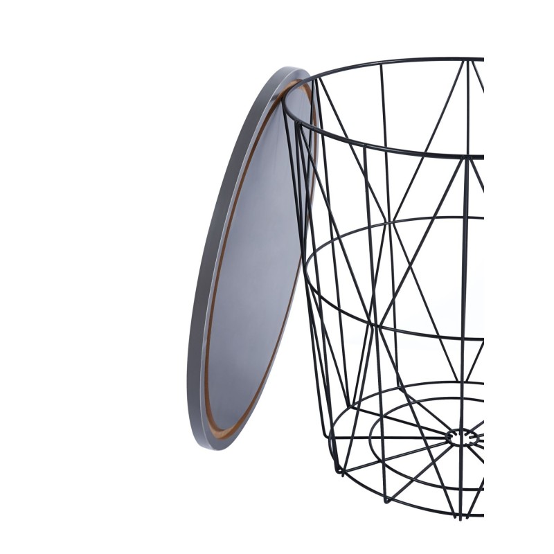 Ława (szara + czarny stelaż)