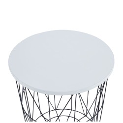 Mesa (blanca + estructura negra)