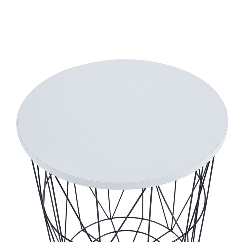 Bench (white + black frame)