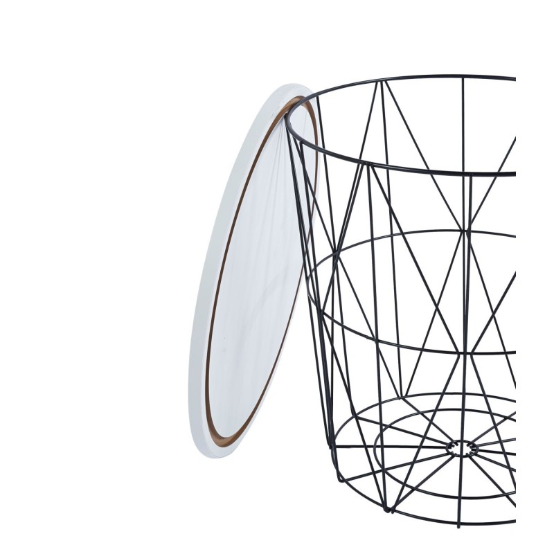 Mesa (blanca + estructura negra)