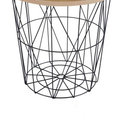 Mesa de centro (roble natural + estructura negra)