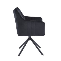 Velvet chair (black)