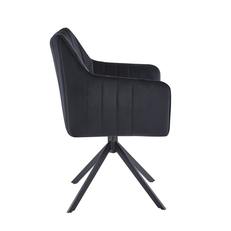 Velvet chair (black)