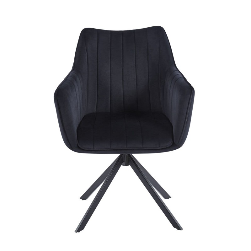 Velvet chair (black)