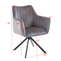 Silla de terciopelo (negra)