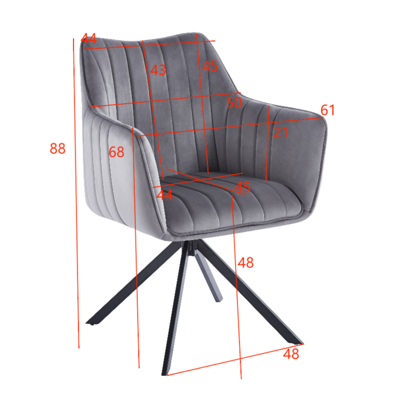 Silla de terciopelo (negra)