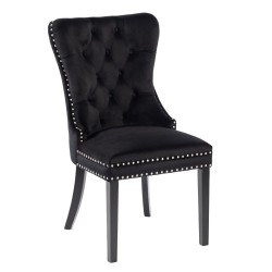 Velvet chair (black)