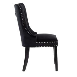 Velvet chair (black)