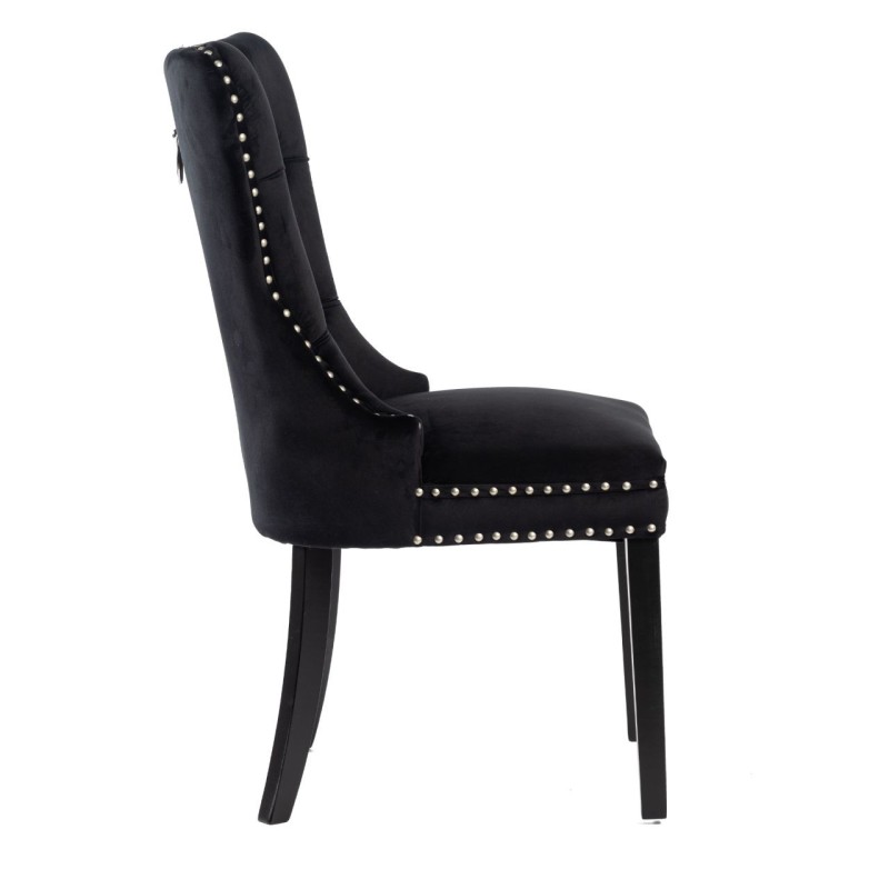 Velvet chair (black)