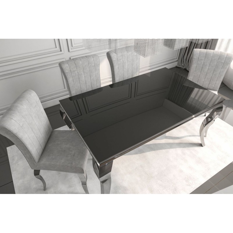 Table (black/chrome) 90x150