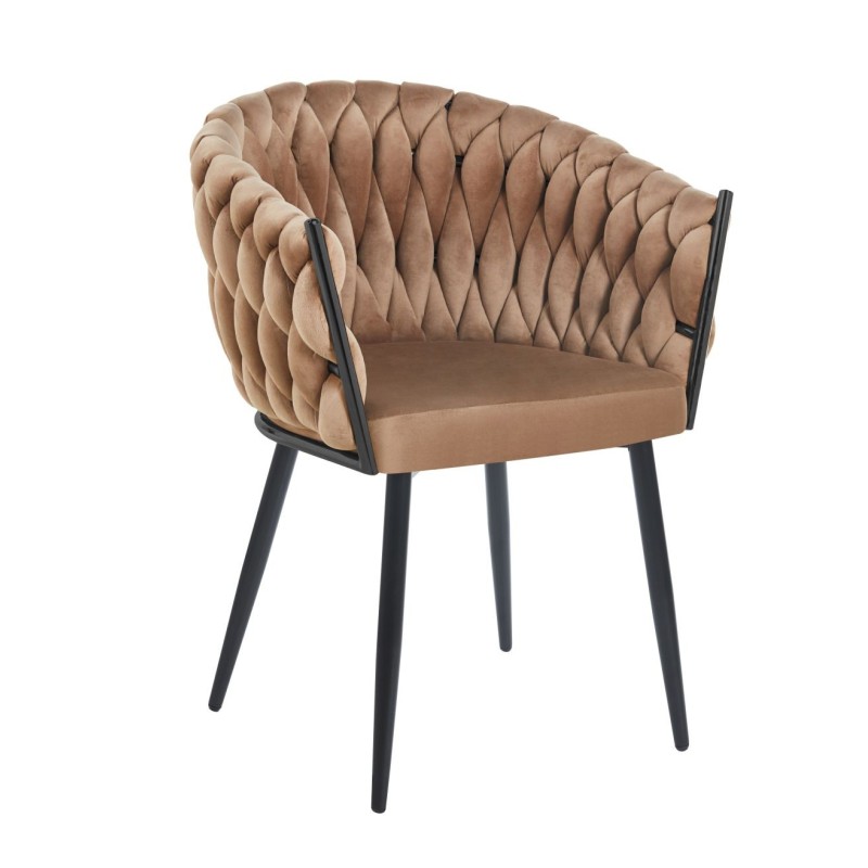 Velvet chair (cappuccino)