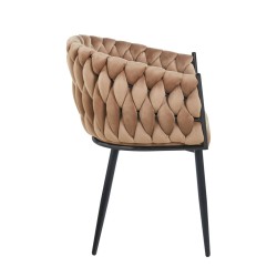 Velvet chair (cappuccino)