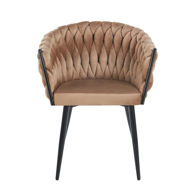 Velvet chair (cappuccino)