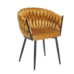 Velvet chair (curry)