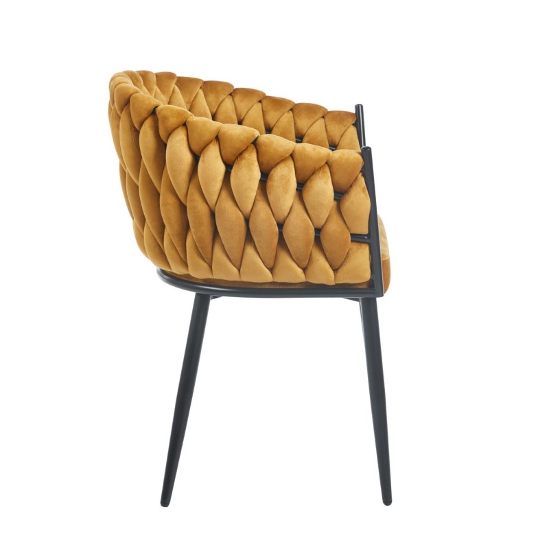 Velvet chair (curry)