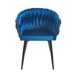 Krzesło velvet (niebieskie)