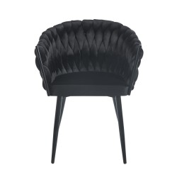 Velvet chair (black)